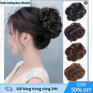 Bộ Tóc Giả Có Kẹp Hoa Lê – Tạo Búi Đẹp Chỉ Trong 10s, Dành Cho Nữ Lười Tạo Kiểu