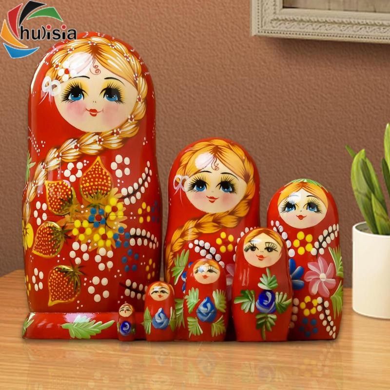 chulisia 7 Chiếc Búp Bê Làm Tổ Nga Matryoshka Búp Bê Cho Bàn Trẻ Em Tập Đi 20cm