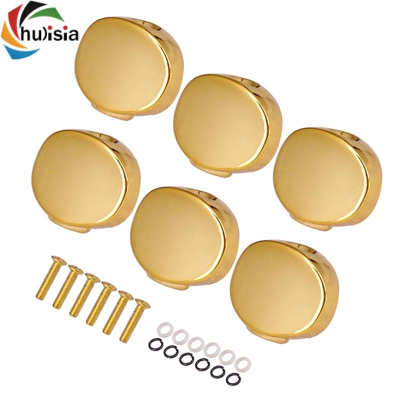 chulisia 6 Chiếc Chốt Mũ Máy Đầu Đàn Guitar Cổ Điển Nút Thay Thế Núm Cho Đàn Guitar Dân Gian Acoustic