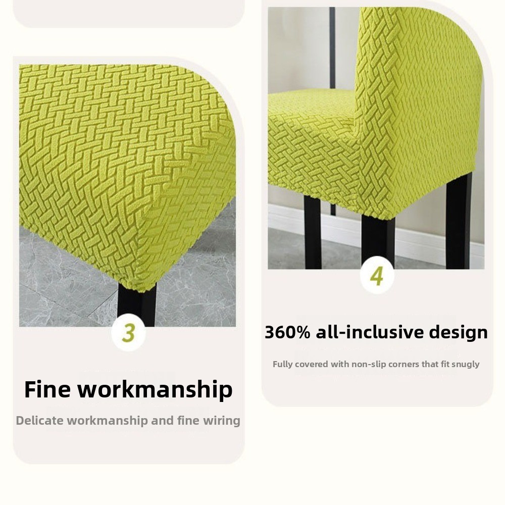 Bọc ghế Jacquard AWNGD, co giãn, bọc toàn bộ ghế không tay, dễ giặt, dùng cho ghế cao 47–60cm