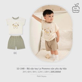 La pomme AW2025 BST Bộ cộc tay La Pomme cho bé T8.4