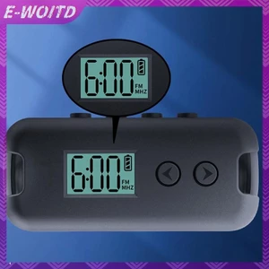 E-WOITD Mini Pocket FM Radio Di động 50-108MHZ Bộ thu vô tuyến âm thanh có màn hình LCD Thể thao ngoài trời Bộ thu vô tuyến cầm tay HNVN