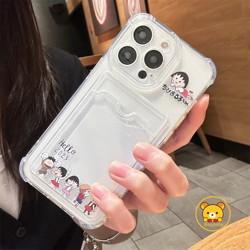 Vỏ Đựng Thẻ Crayon Shin-chan Cho Samsung Galaxy A17 A07 A56 A26 M36 A16 A06 M55 A55 A35 A25 A15 M15 F15 M54 5G 4G Vỏ Điện Thoại Ví Mềm Maruko Dễ Thương