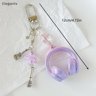 EGN Ins Phong Cách Âm Nhạc Tai Nghe Hình Móc Khóa Điện Thoại Di Động Dây Chuyền Quyến Rũ Móc Khóa Trang Sức Cho Bé Gái Nữ Túi Quà Trang Trí N