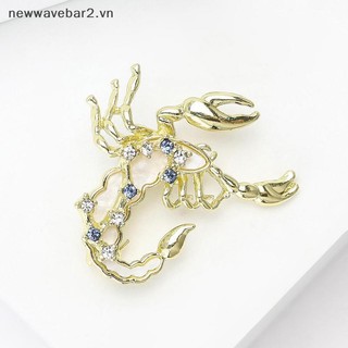 Phụ Kiện Trang Sức Cung Hoàng Đạo Thanh Lịch - Hình Con Cua Sáng Tạo, Kim Cương Giả, Trâm Cài Chân Nam Nữ