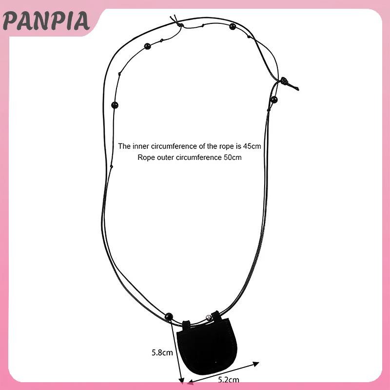 PNPIA-Túi lưỡi liềm đa năng Vòng cổ có thể điều chỉnh cho nữ Thời trang bé gái Cá tính Túi nhỏ Mặt dây chuyền Áo len Dây chuyền Quà tặng