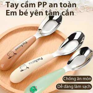 Muỗng cho em bé 304 Thép không gỉ thìa dễ thương muỗng quần áo trẻ em