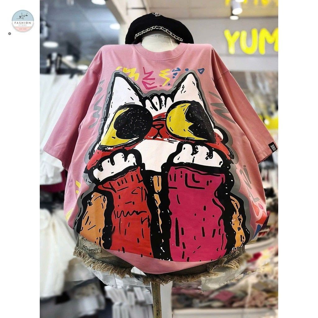 Tổng hợp mẫu áo phông form rộng tay lỡ chất cotton đẹp và phong cách-quanao94