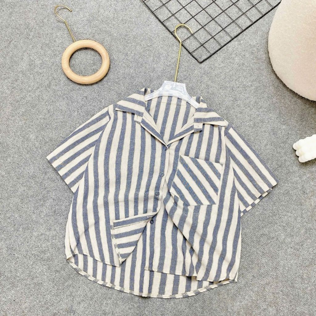 Áo Sơ Mi Bigsize Nữ A288 – Linen Xước Mềm, Dáng Vừa Trẻ Trung, Dễ Phối Quần Váy A288