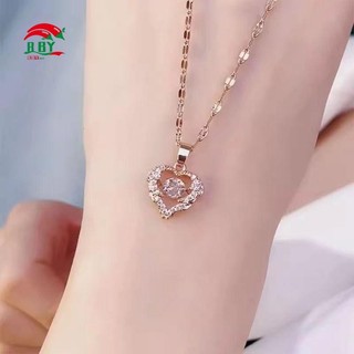Vòng cổ thép titan hình trái tim - Dây chuyền xương đòn sang trọng và thanh lịch