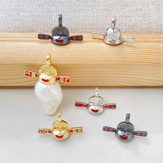 Vàng Thật Mạ Màu Bảo Quản Vàng Thần Tài Nón DIY Handmade Trang Sức Vòng Cổ Chất Lượng Baroque Pin Phụ Kiện