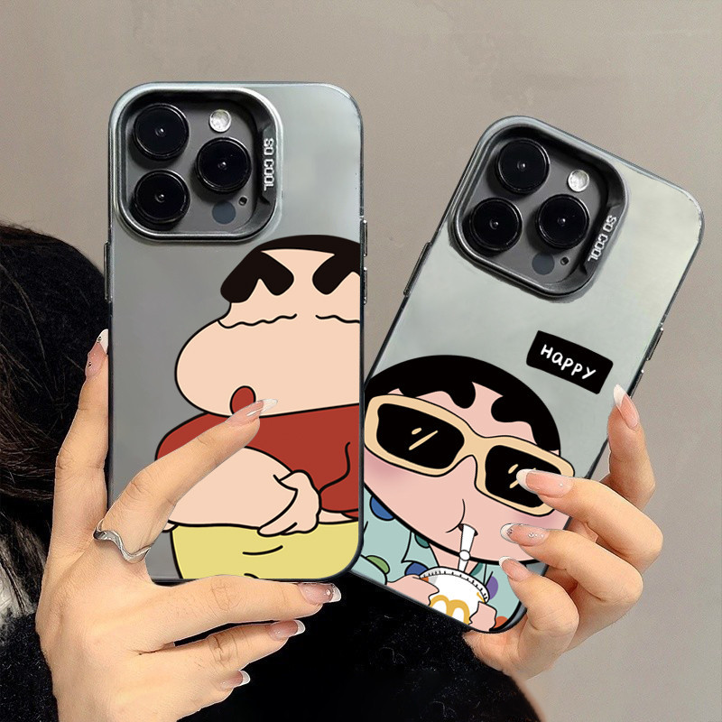 Ốp Lưng Cho Samsung Galaxy S25 S24 S23 Ultra S23 FE S22 S21 Plus S20 S21 Note 20 Phim Hoạt Hình Siêu Dễ Thương Crayon Xiaoxin IMD Vỏ Chống Sốc Cứng Mờ Sang Trọng