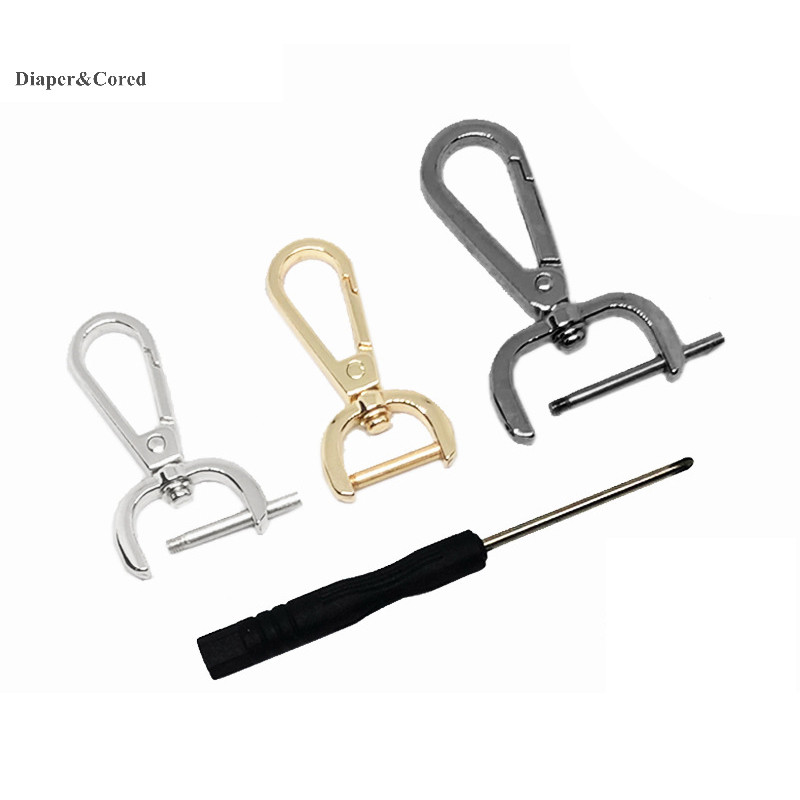 Diaper & CORED DIY Kim Loại Có Thể Tháo Rời Móc Chụp Kích Hoạt Khóa Dành Cho Da Thủ Công Túi Dây Đeo Khóa Tay Cầm Đeo Vai YTH