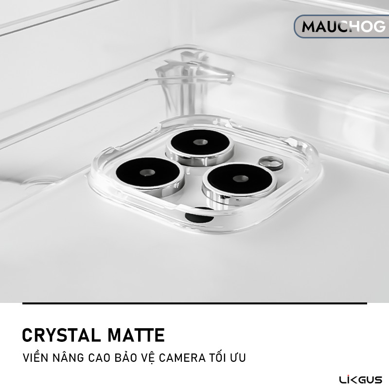Ốp Nhám Mờ Chống Vân Tay Likgus Chống Sốc Bảo Vệ Camera  Cho Điện Thoại iPhone 17 Pro Max 16 15 14 13
