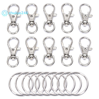 < zhuliye246 > 50 Chiếc Kẹp Tôm Hùm Xoay Kim Loại Móc Có Vòng Chìa Khóa DIY Trang Sức Thủ Công
