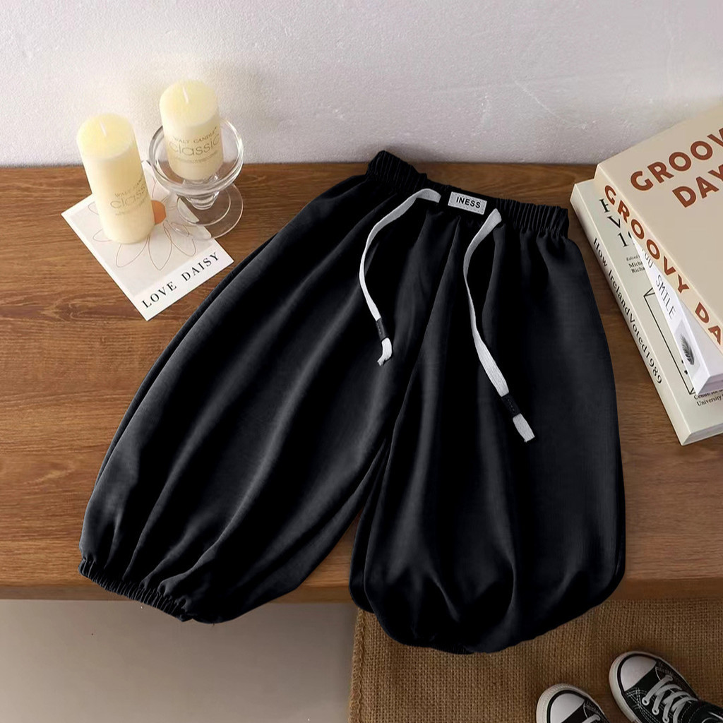 Mùa Hè Ice Silk Hemp Bloomers Rời Hoa Thoáng Khí Mỏng Phong Cách Chống Muỗi Quần J3EX