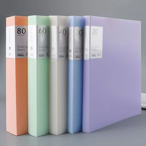 Bìa nhựa , File lá Clear Book A4 5 màu Molandi đủ loại 20/40/60/100 lá FE123