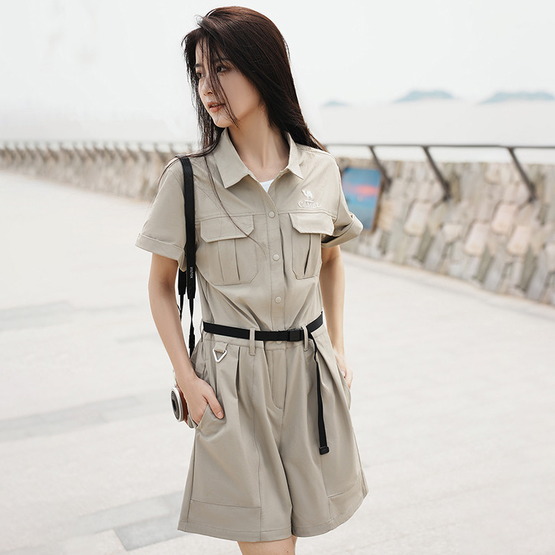 Ảnh CAMEL CROWN Nữ Áo liền quần Quần Short Chống Nắng Quần Du Lịch Thoáng Khí Quần Short Bảo Hộ Lao Động Áo liền quần 3