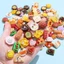 10 Cái / lốc Mô Phỏng Thực Phẩm Đồ Chơi Mini Thực Phẩm Sushi Bánh Mì Pizza Burger Hấp DIY Vỏ Điện Thoại Cốc Nước Miếng Dán Nhựa Phụ Kiện
