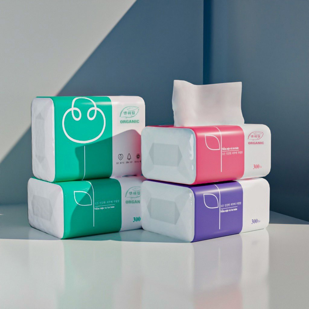 [Combo 10 gói] Khăn giấy ăn rút lụa cao cấp organic 300 tờ 3 lớp mềm mịn [SHOP RẺ HN]