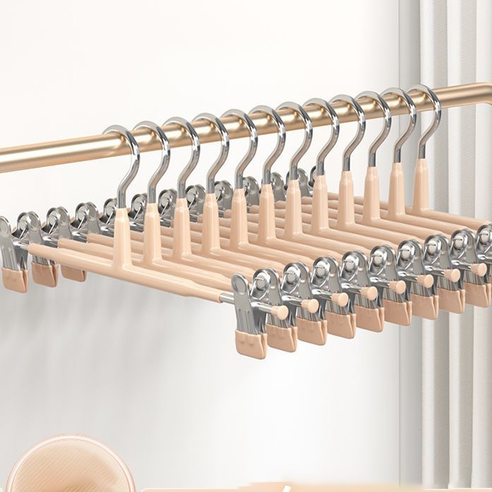 Combo 10 móc kẹp quần áo chất liệu thép không gỉ chống trơn trượt,  móc kẹp quần, tất vớ, siêu tiện lợi