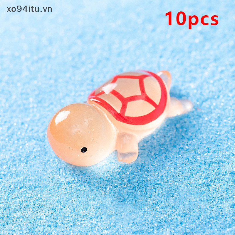 XOITU 10 Chiếc Dạ Quang Rùa Trang Trí Nhà Cảnh Quan Nhựa Thủ Công Phát Sáng Rùa Vườn Cá Thu Nhỏ Đồ Trang Trí Trang Trí VN