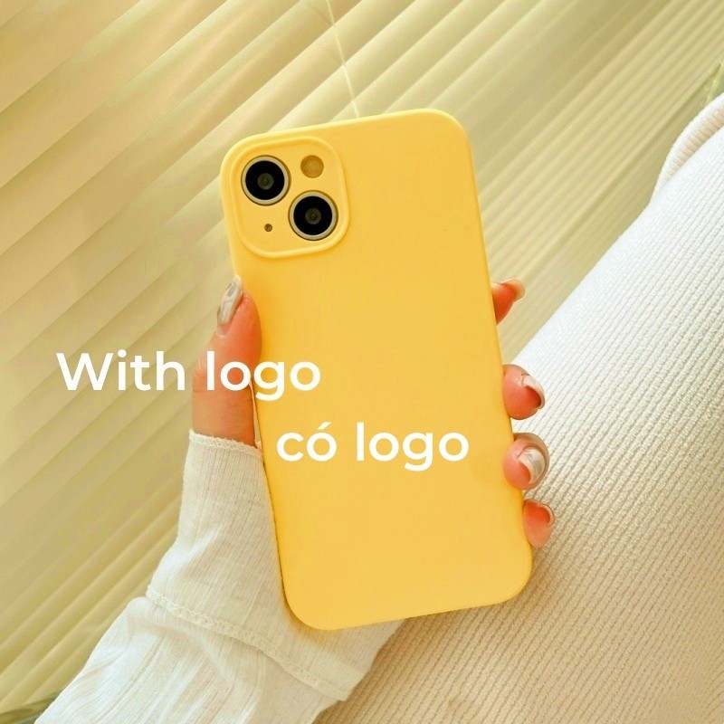 Ốp Silicon Màu Vàng Cho iPhone 17 / 16 / 15 / 14 / 13 / 12 / 11 / Pro max / Plus Chống Rơi Bảo Vệ