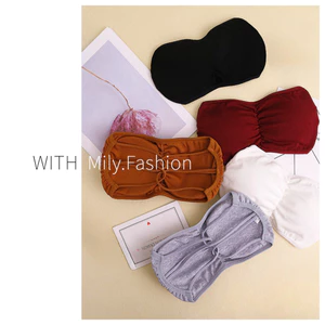 Milyfashion Với Miếng Lót Ngực quây Tập Hợp Ống Chống Trơn Trượt Top Quấn Ngực Chống chói Lưng Đẹp Đế Gợi Cảm