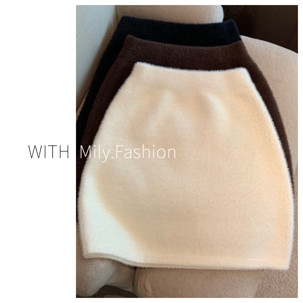 Milyfashion Giả Chồn Lông Cừu Váy Cao Cấp Gợi Cảm Phong Cách Mới Phù Hợp Với Phiên Bản Hàn Quốc Thu Đông Phong Cách Mới