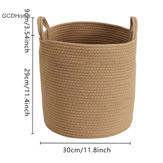 Gcdhome Nhà Tổ Chức Và Bảo Quản Trẻ Em Giỏ Chứa Đồ Cotton Dây Dệt Giỏ Giặt Đồ Lặt Lặt Lặt Sắp Xếp HOT