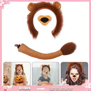 Yoioi Halloween Sư Tử Trang Phục Bộ Trang Phục Cho Bé Sinh Nhật Halloween Sư Tử Trang Phục Sư Tử Băng Đô Quấn Tóc Đuôi Nơ