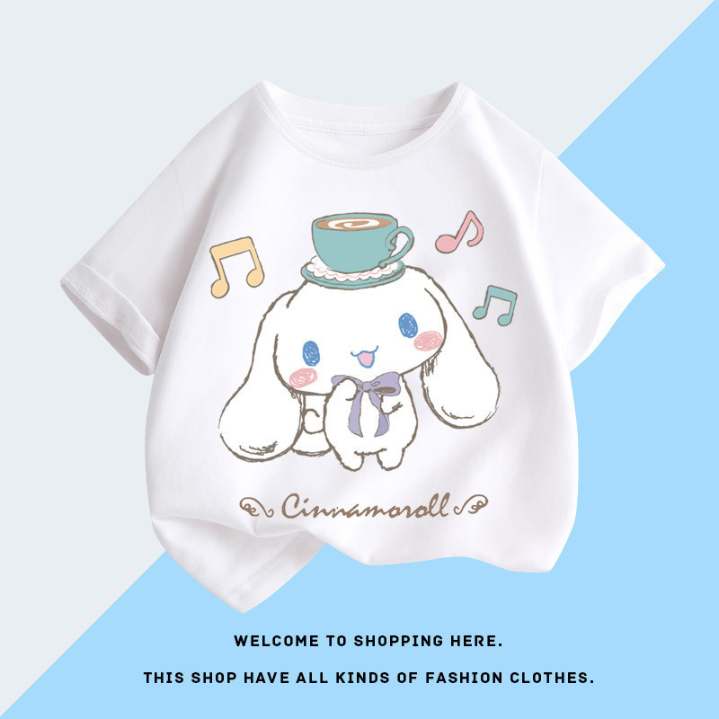 Áo thun trẻ em hoạt hình cinnamoroll Áo Thun thường ngày cho bé gái và bé trai thời trang hàng đầu
