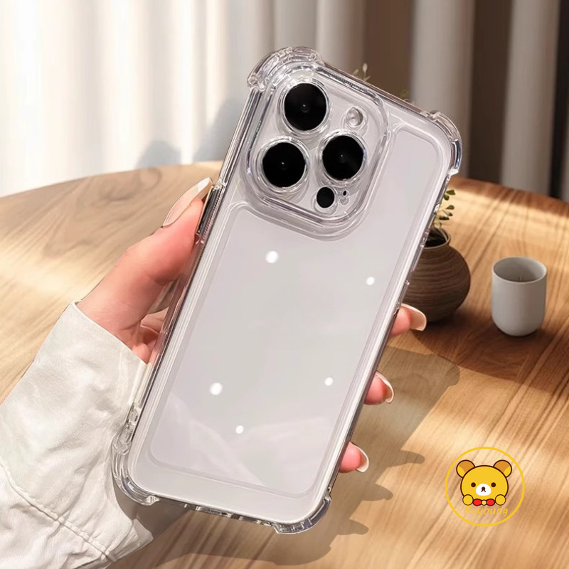 Ốp Điện Thoại Trong Suốt Chống Rơi Cho IQOO 12 Pro Neo 9 8 9S Pro 7 SE Z9 Turbo Z9X U3X Ốp Lưng Trong Suốt Túi Khí Bốn Góc Vỏ Mềm