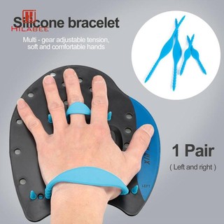 Mái chèo bơi tay HILABEE có dây đeo có thể điều chỉnh cho găng tay silicon