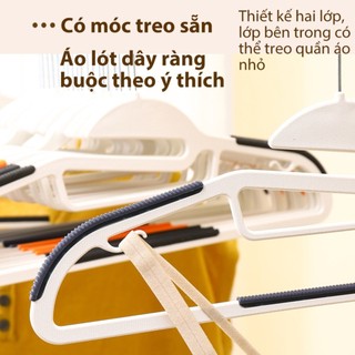 Combo 10 Móc treo quần áo khô và ướt đa năng chất liệu nhựa chống trượt, tiện lợi, cao cấp, có khả năng chịu tải mạnh