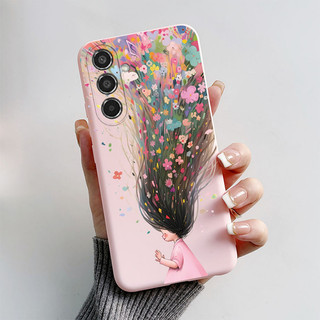 Dành Cho Samsung Galaxy M35 M55 5G 2024 Vỏ Thời Trang Bướm Phi Hành Gia Pinted Chống Sốc Mỏng Ốp Lưng Cho Samsung M356B M556B Vỏ Điện Thoại