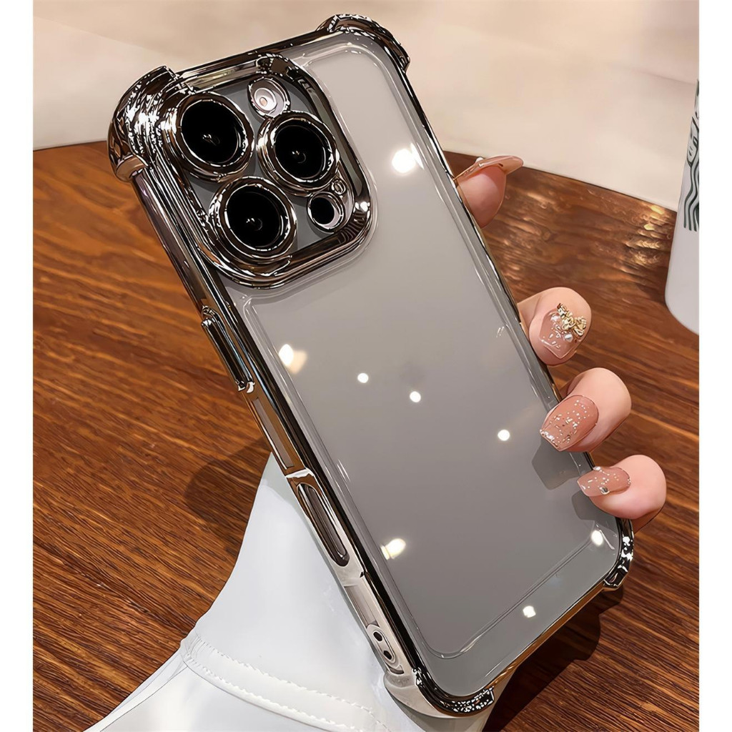 Mạ túi khí chống rơi Vỏ điện thoại iphone16 Pro Max 15 14 13 12 11 vỏ cho iPhone XR / XS vỏ silicon mềm TPU chống sốc