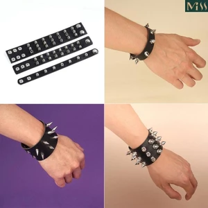 Miss * Vòng Tay Đinh Tán Da Đen Đinh Tán Punk Vòng Tay Vòng Tay Quấn Lắc Tay Kim Loại Nút Chụp Dây Đeo Tay Dành Cho Nam Nữ
