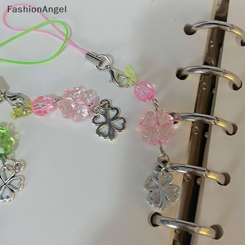 Fashionangel 1 Pha Lê May Mắn Bốn Lá Cỏ Ba Lá Điện Thoại Di Động Dây Y2K Hợp Thời Trang Đính Hạt Điện Thoại Dây Móc Khóa Thời Trang Cô Gái Quà Tặng VN