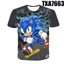 Cổ Điển Sonic The Hedgehog In Ngắn Tay Áo T-Shirt-Trẻ Em Của Thời Trang Phim Hoạt Hình Trang Phục