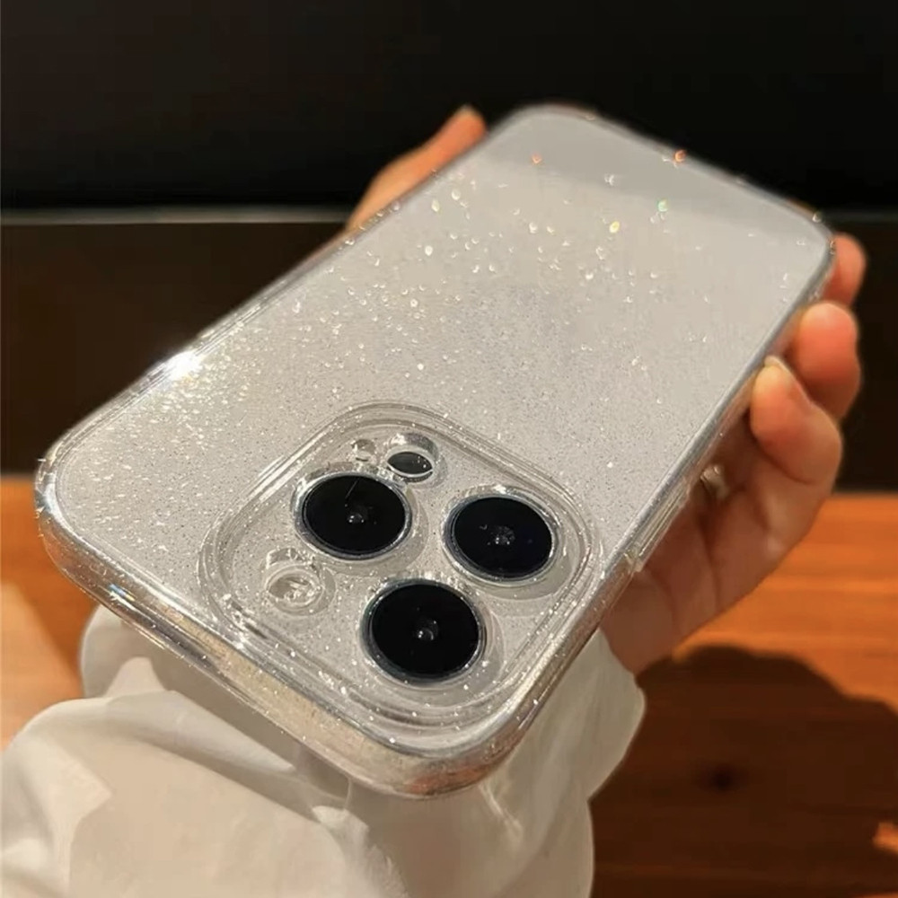 Ốp Điện Thoại Sáng Bóng Lấp Lánh Đơn Giản Cho iPhone 17 Pro Max 17 Air 16 Plus 15 14 13 12 11 Pro Max Bảo Vệ Toàn Diện Vỏ Acrylic Chống Sốc