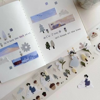 Sticker chiết Yier chất liệu PET phong cách vintage