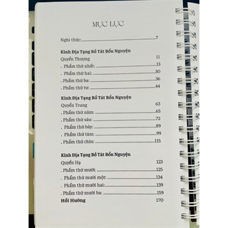 Sách - Tập chép Kinh Địa Tạng Bồ Tát Bổn Nguyện ( Bìa cứng, Gáy lò xo, In chữ mờ) - Tặng Kèm Bút và 5 ruột