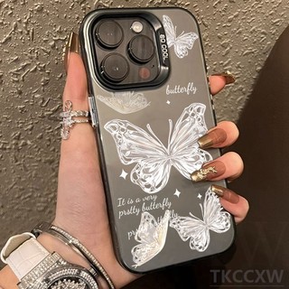 Ốp In Hình Retro Fantasy Xanh Trắng Bướm Dành Cho Redmi K70 K60 K50 K40 K30 Pro Ultra Gaming K70E13C 12C 10C 9C 12 10 A1 A2 Vỏ Bảo Vệ Bạc Màu Mờ