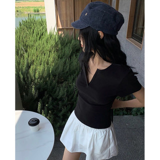 Áo Babytee Cổ Tàu Co Giãn Ôm Body Tay Ngắn