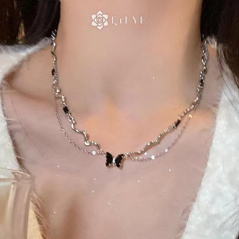 Qrhyk Ngọt Ngào Không Đều Tối Giản Tính Khí Ngọc Trai Cổ Dây Xích sel Choker Dây Chuyền Nữ Kỷ Niệm Hợp Thời Trang Trang Trang Sức Quà Tặng Mới