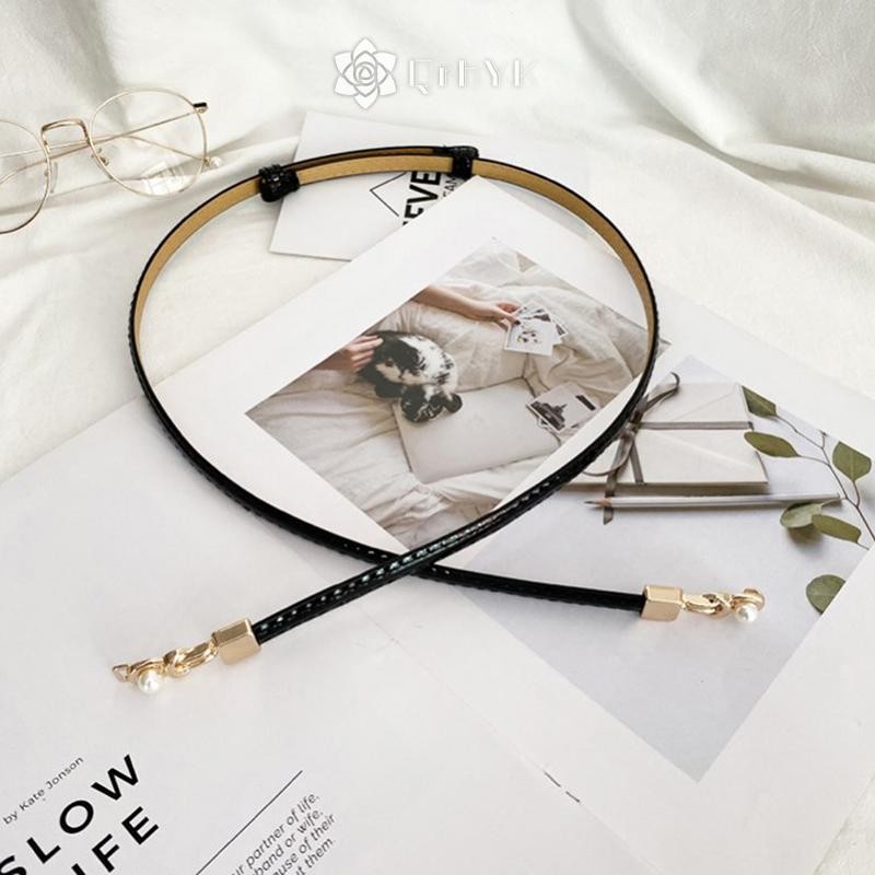 Qrhyk Nữ Thắt Lưng Mỏng Có Thể Điều Chỉnh Cho Nữ Thiết Kế Thời Trang Skinny Áo Khoác Nữ Mới Thắt Lưng