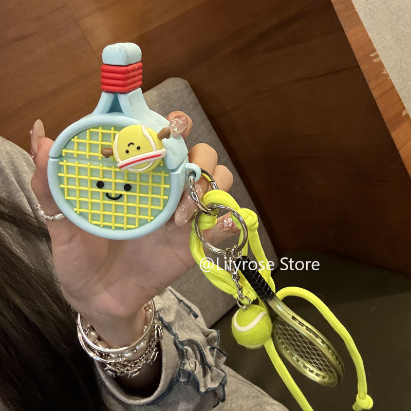 Vỏ tai nghe hoạt hình JellyC Ball cho AirPods 4 [2024] 3 2 1 AirPods Pro2 Vỏ Tai nghe không dây Apple Vỏ silicon hoạt hình bóng chày và quần vợt