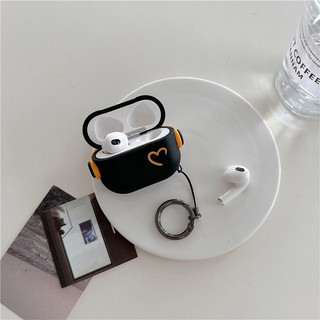 Vỏ Tai nghe không dây Cho Airpods 4 Gen 3 1 / 2nd Th Pro Pro2 Màu Cam Đơn Giản Tình Yêu Khóa Kinh Doanh Giá Đỡ