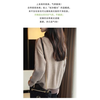 Mới Thu Đông Dệt Kim Áo Len Nữ Ve Áo Màu Sắc Phù Hợp Với Phiên Bản Hàn Quốc Rời Mỏng Top Phong Cách Lười Chui Đầu Đáy